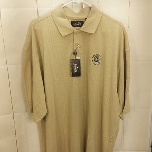 Ashworth weather systems polo short sleeve shirt size 2XL tan